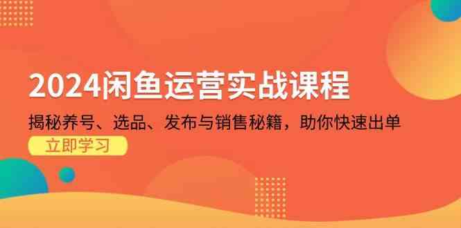 2024闲鱼运营实战课程：揭秘养号、选品、发布与销售秘籍，助你快速出单-U·Muse