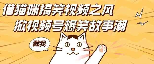 借猫咪搞笑视频之风，掀视频号爆笑故事潮，轻松日入四位数，无门槛快速入门!-VHermes轻创网