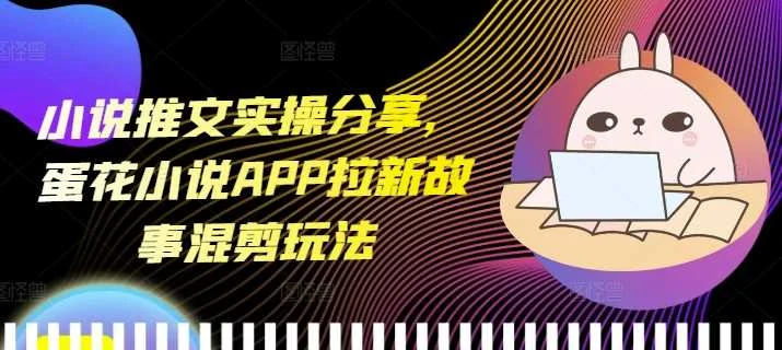 小说推文实操分享，蛋花小说APP拉新故事混剪玩法-U·Muse