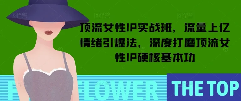 顶流女性IP实战班，流量上亿情绪引爆法，深度打磨顶流女性IP硬核基本功-baomabang.cn