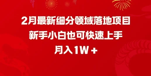 2月最新细分领域落地项目，新手小白也可快速上手，月入1W-U·Muse
