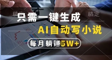 只需一键生成，AI自动写小说，实现躺着也能写作，每月收益过1w【揭秘】-U·Muse