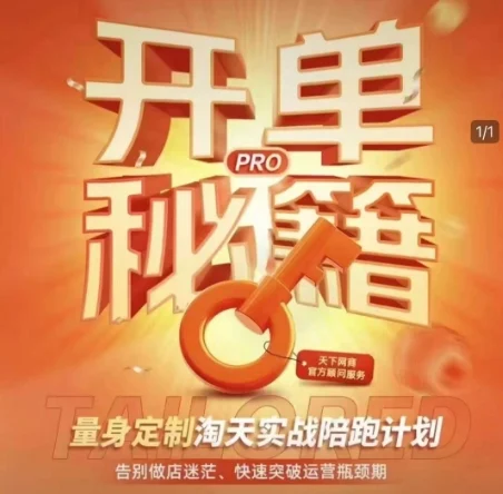 淘宝开单秘籍PRO，量身定制淘天实战陪跑计划，告别做店迷茫、快速突破运营瓶颈期(更新)-UMuse轻创网