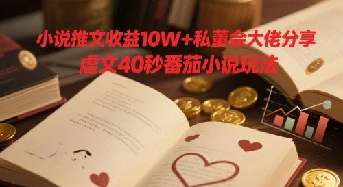 小说推文收益10W+私董会大佬分享，虐文40秒番茄小说玩法-UMuse轻创网