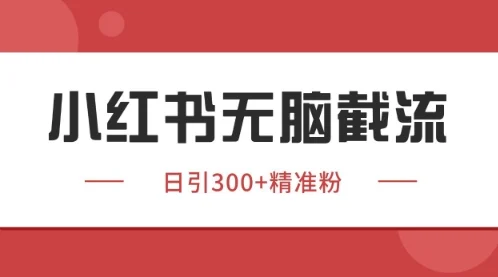 小红书只要你有同行就能获客，独家野路子获客玩法，暴力截流【揭秘】-UMuse轻创网