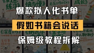 最新爆款拟人化书单玩法，假如书籍会说话，保姆级教程-UMuse轻创网