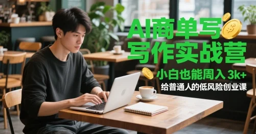 AI商单写作实战营，小白也能周入3k+，给普通人的低风险创业课-UMuse轻创网