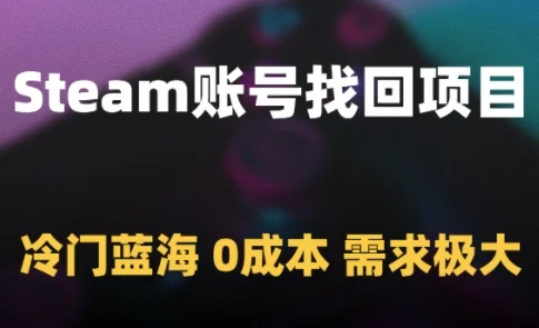 Steam账号找回项目，冷门蓝海，0成本，需求极大-UMuse轻创网