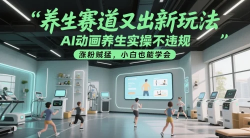 养生赛道又出新玩法，AI动画养生实操不违规，涨粉贼猛，小白也能学会-VHermes轻创网