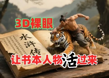 书本人物裸眼3D视频，新的玩法，流量超猛，保姆级教程-UMuse轻创网