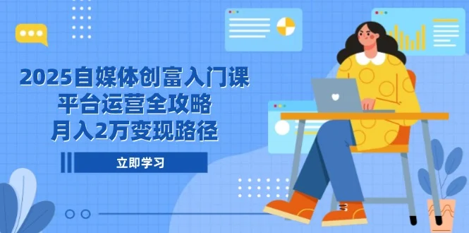 2025自媒体创富入门课，平台运营全攻略，月入2万变现路径-VHermes轻创网