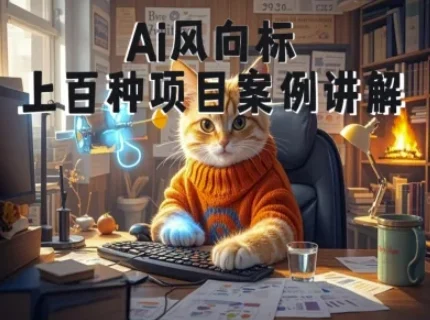 Ai风向标-附100种项目案例玩法-0基础小白到大神ai视频商业应用教学-VHermes轻创网