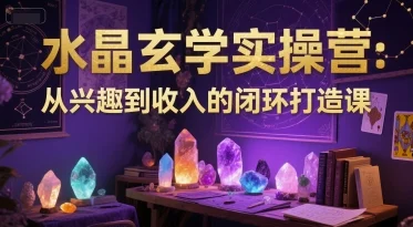 水晶玄学实操营：从兴趣到收入的闭环打造课-UMuse轻创网