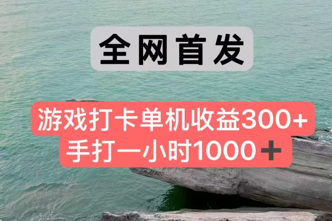 全网首发游戏打卡手打一小时1000+ 单机收益300+ 不是市面上的战神和a，全网独家脚本-VHermes轻创网