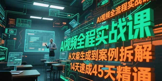 AI视频全流程实战课，从文案生成到案例拆解，14天速成45天精通-UMuse轻创网