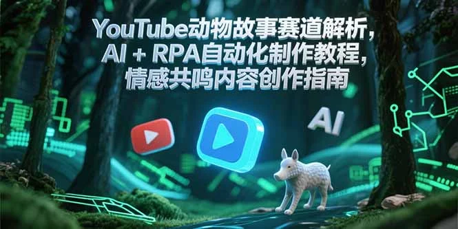 YouTube动物故事赛道解析，AI+RPA自动化制作教程，情感共鸣内容创作指南-UMuse轻创网