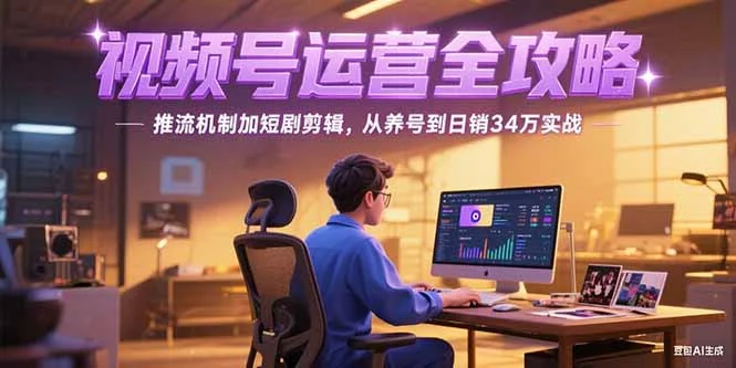 2025视频号运营全攻略，推流机制加短剧剪辑，从养号到日销34万实战-UMuse轻创网