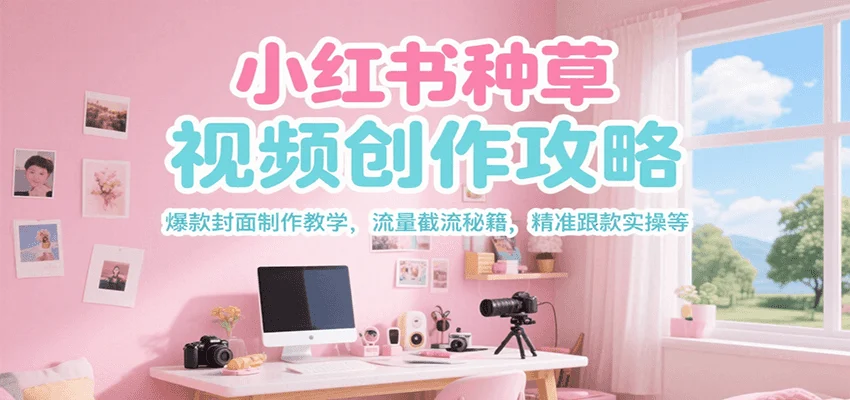 小红书种草视频创作攻略，爆款封面制作教学 ，流量截流秘籍 ，精准跟款实操等-UMuse轻创网
