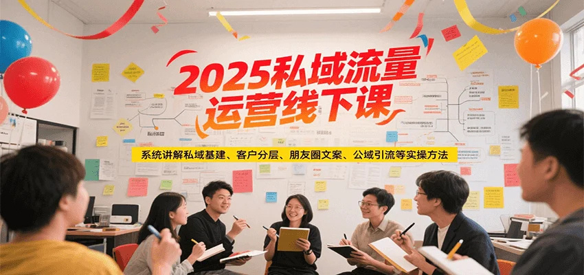 2025私域流量运营线下课，系统讲解私域基建/客户分层/朋友圈文案/公域引流等实操方法-UMuse轻创网