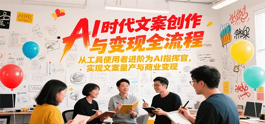 AI时代文案创作与变现全流程，从工具使用者进阶为AI指挥官，实现文案量产与商业变现-UMuse轻创网