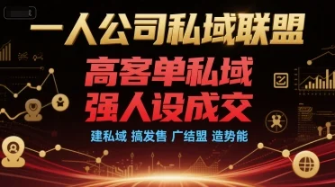 一人公司私域联盟，高客单私域，强人设成交，建私域 搞发售 广结盟 造势能-UMuse轻创网