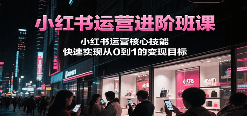 小红书运营进阶班课，小红书运营核心技能，快速实现从0到1的变现目标-UMuse轻创网