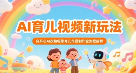 AI育儿视频新玩法，穷开心AI改编唱歌育儿作品制作全流程拆解-UMuse轻创网