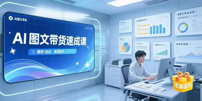 AI图文带货速成课，养号引流秘籍，爆款选品策略，美图制作全流程-UMuse轻创网
