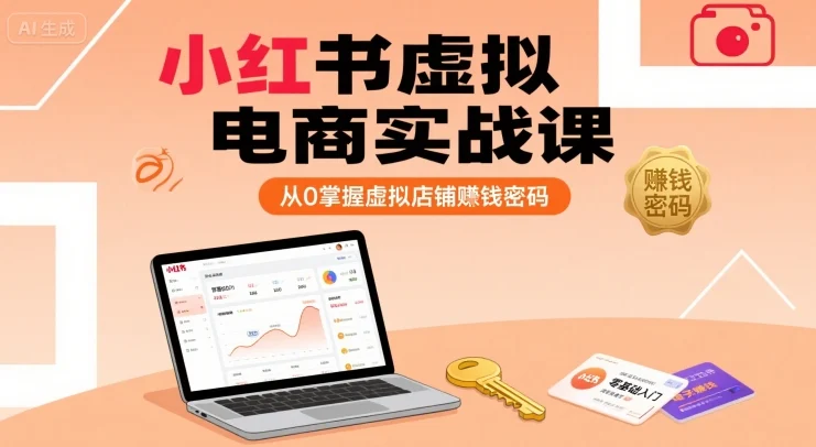 小红书虚拟电商实战课，从0掌握虚拟店铺賺钱密码-UMuse轻创网