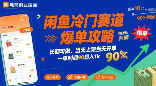 闲鱼冷门赛道爆单攻略，长期可做，当天上架当天开单，一单利润90% 利润，日入1k【揭秘】-U·Muse