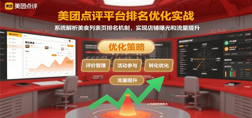 美团点评平台排名优化实战，系统解析美食列表页排名机制，实现店铺曝光和流量提升-UMuse轻创网
