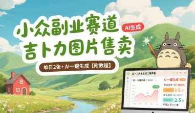 小众副业赛道 吉卜力图片售卖 单日2张+ AI一键生成【附教程】-UMuse轻创网
