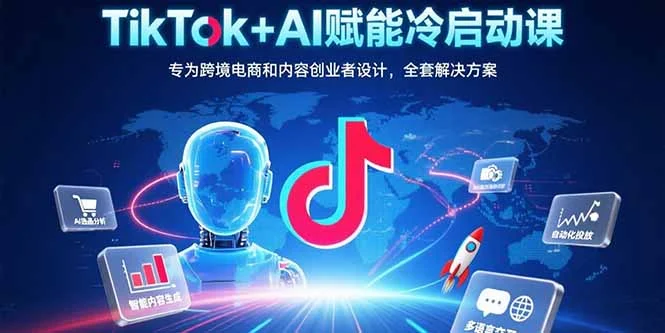 TikTok+AI赋能冷启动课：专为跨境电商和内容创业者设计，全套解决方案-UMuse轻创网