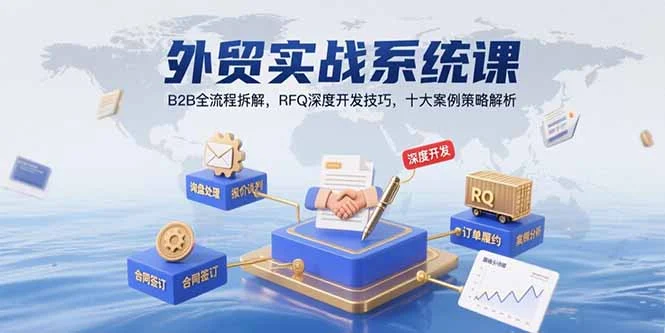 外贸实战系统课：B2B全流程拆解，RFQ深度开发技巧，十大案例策略解析-UMuse轻创网