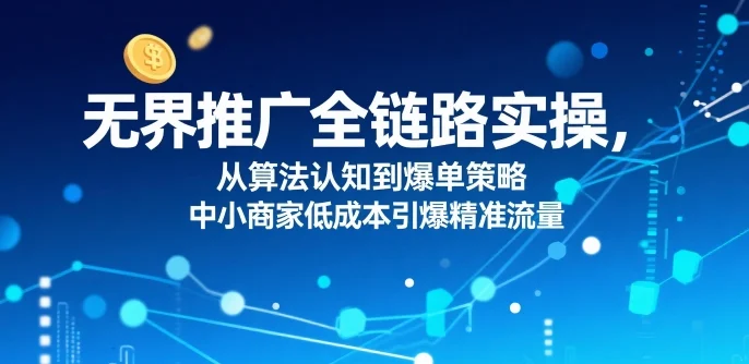 ​无界推广全链路实操，从算法认知到爆单策略，中小商家低成本引爆精准流量-UMuse轻创网