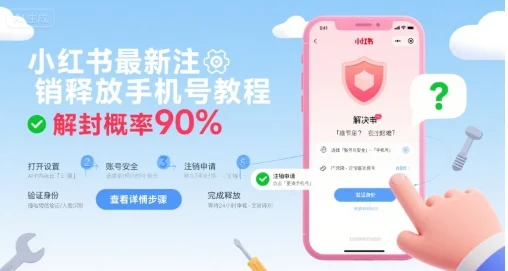 小红书最新注销释放手机号教程，解封概率90%-UMuse轻创网