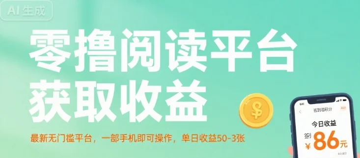 零撸阅读平台获取收益，最新无门槛平台，一部手机即可操作，单日收益50-3张【揭秘】-U·Muse