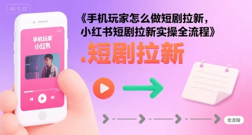 手机玩家怎么做短剧拉新，小红书短剧拉新实操全流程-U·Muse