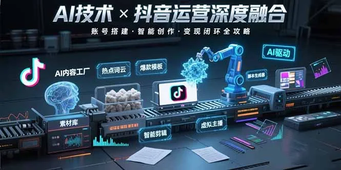 AI技术与抖音运营的深度融合应用：涵盖账号搭建、内容创作、收益变现等-U·Muse