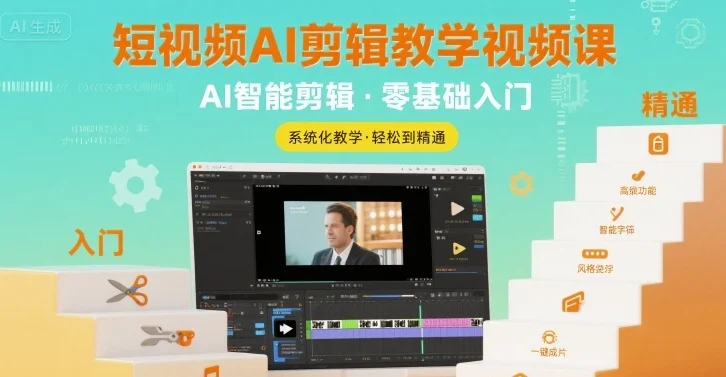 短视频AI剪辑教学视频课，入门到精通-UMuse轻创网