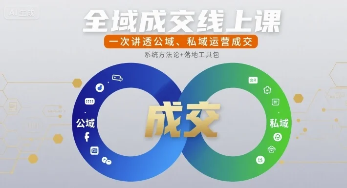 全域成交线上课，一次讲透公域、私域运营成交-UMuse轻创网
