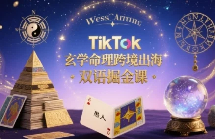 TikTok玄学命理跨境出海双语掘金课，手把手教你用命理知识精准直击海外用户痛点-UMuse轻创网