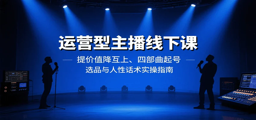 运营型主播线下课：提价值降互上、四部曲起号、选品与人性话术实操指南-UMuse轻创网