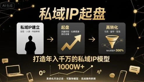 私域IP起盘，私域ip建立、起盘、高转化，打造年入千万的私域ip模型-UMuse轻创网