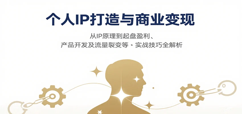 个人IP打造与商业变现，从IP原理到起盘盈利、产品开发及流量裂变等实战技巧全解析-UMuse轻创网