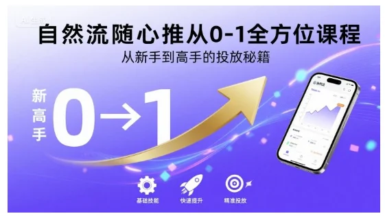 自然流随心推从0-1全方位课程，从新手到高手的投放秘籍-U·Muse