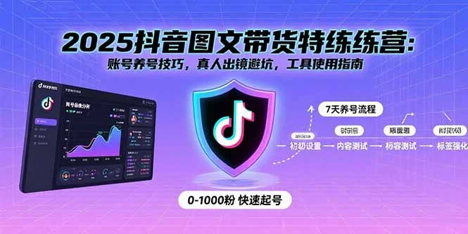 2025抖音图文带货特练营：账号养号技巧，真人出镜避坑，工具使用指南-UMuse轻创网