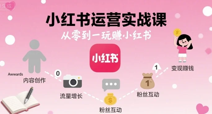小红书运营实战课，从零到一玩賺小红书-UMuse轻创网