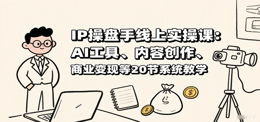 IP操盘手线上实操课：AI工具、内容创作、商业变现等20节系统教学-UMuse轻创网