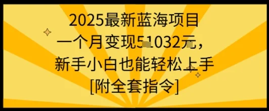 2025最新蓝海项目一个月变现1w+新手小白也能轻松上手【附全套指令】-U·Muse